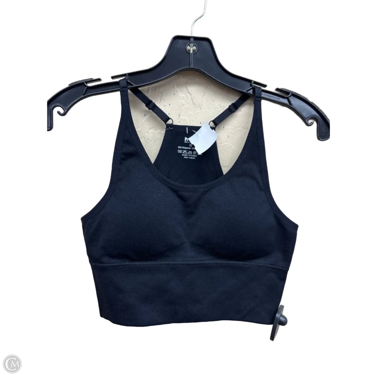Athletic Bra By Clothes Mentor In Black, Size: M