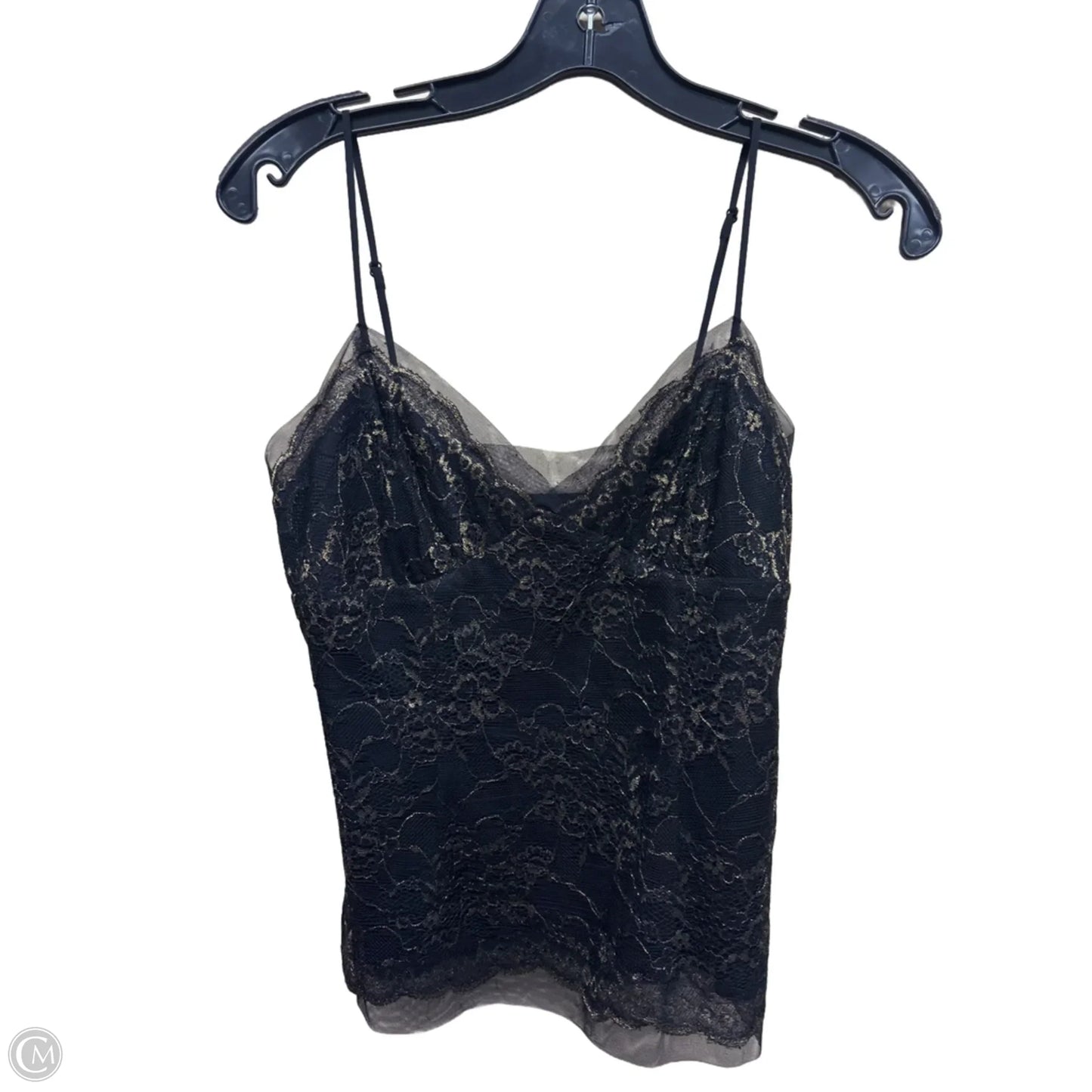 Top Sleeveless By Bcbgmaxazria In Black & Gold, Size: Xs