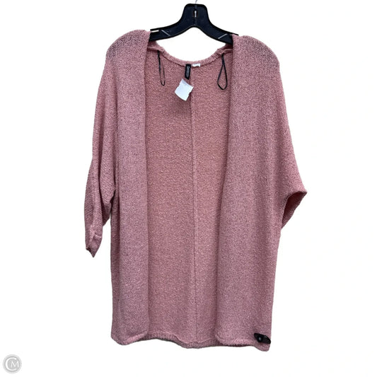 Sweater Cardigan By Divided In Pink, Size: S