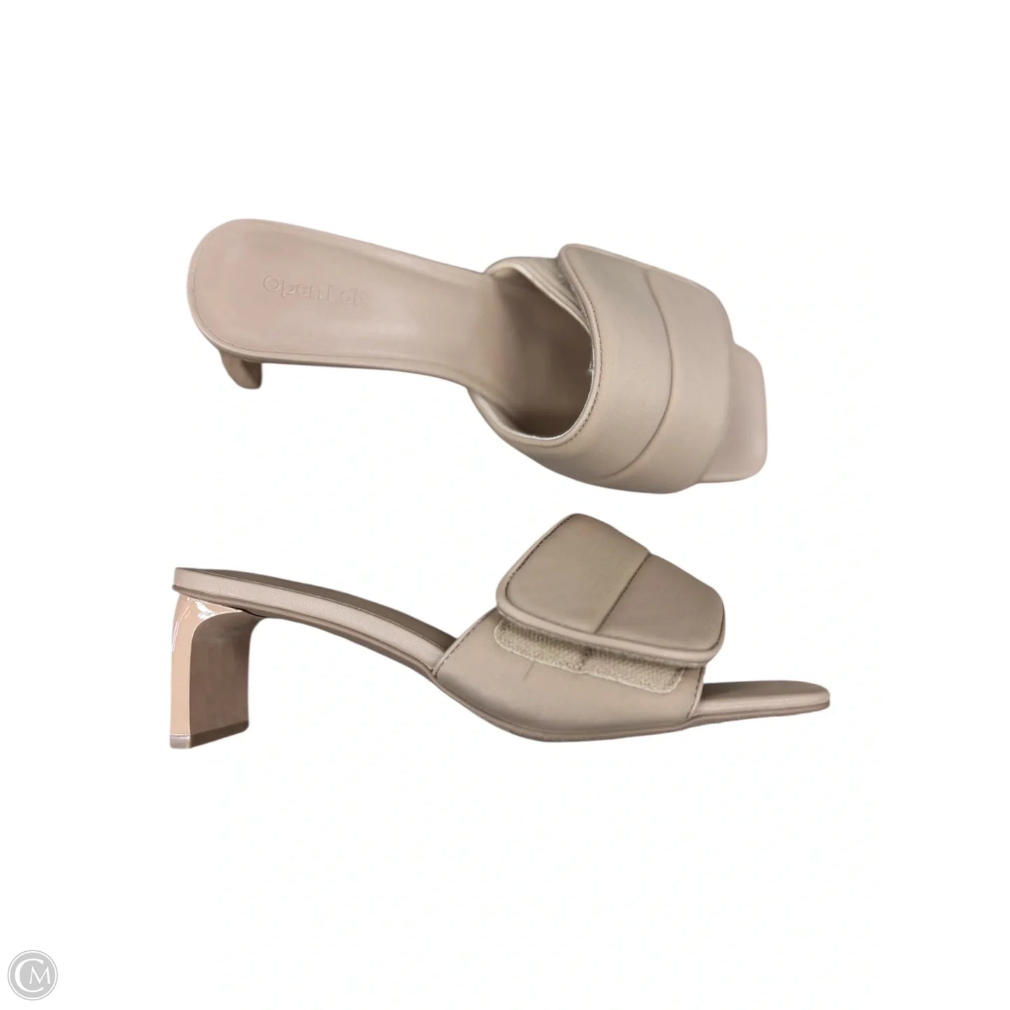 Sandals Heels Kitten By Open Edit In Tan, Size: 8