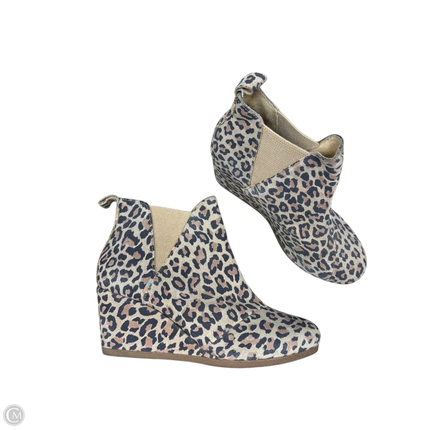 Boots Ankle Heels By Toms In Animal Print, Size: 7