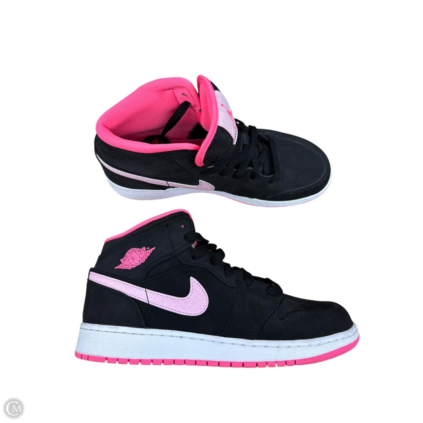 Shoes Luxury Designer By Jordan In Black & Pink, Size: 8