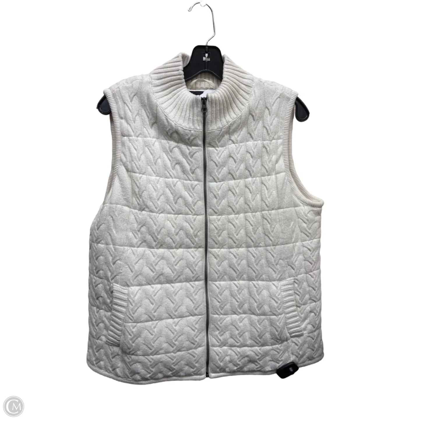 Vest Puffer & Quilted By Talbots In Cream, Size: M