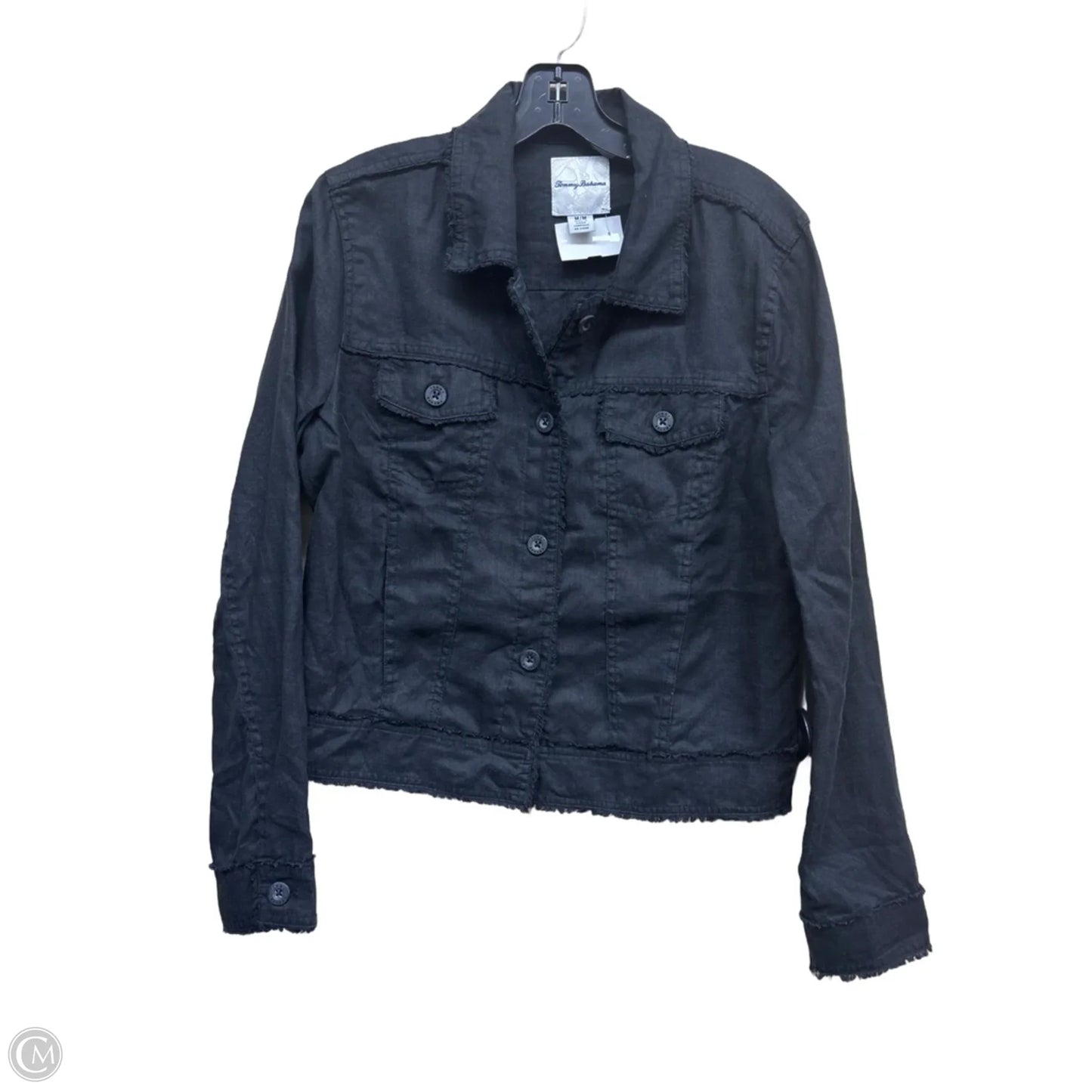Jacket Shirt By Tommy Bahama In Black, Size: M