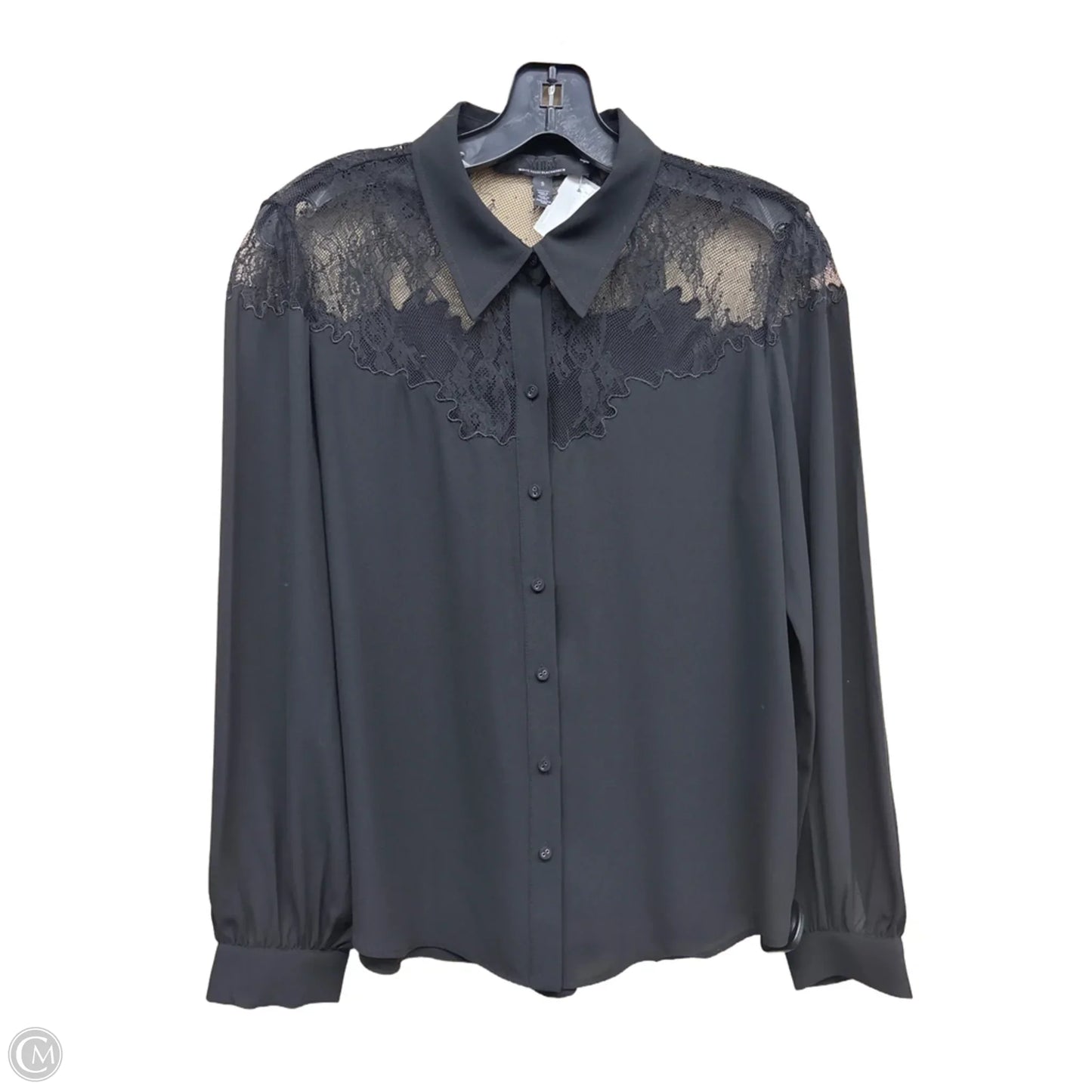 Top Long Sleeve By White House Black Market In Black, Size: S