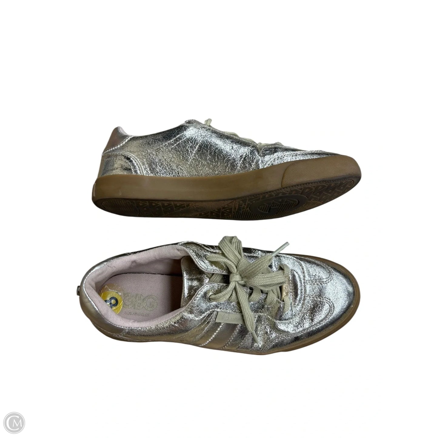 Shoes Sneakers By Clothes Mentor In Gold, Size: 8