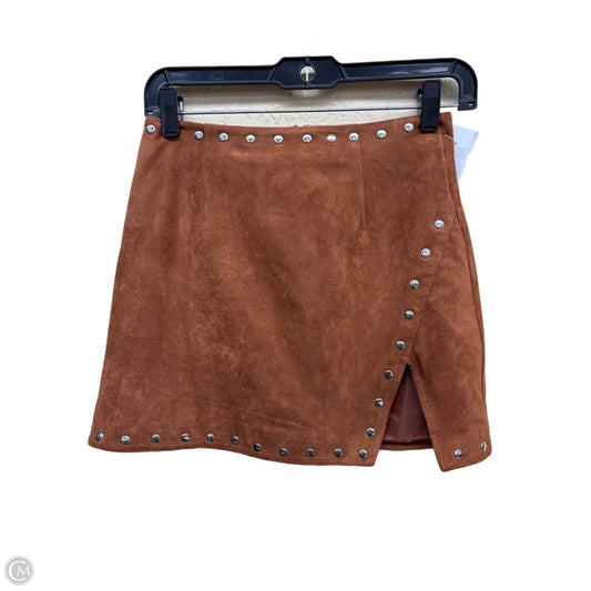Skirt Mini & Short By Lulus In Brown & Silver, Size: Xs