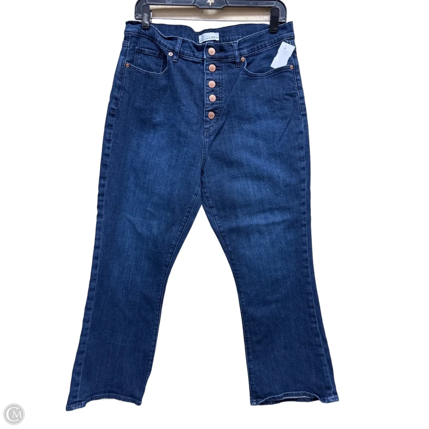 Jeans Straight By Loft In Blue Denim, Size: 12