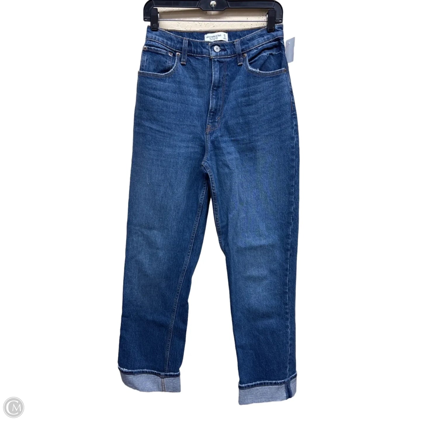 Jeans Straight By Abercrombie And Fitch In Blue Denim, Size: 4l