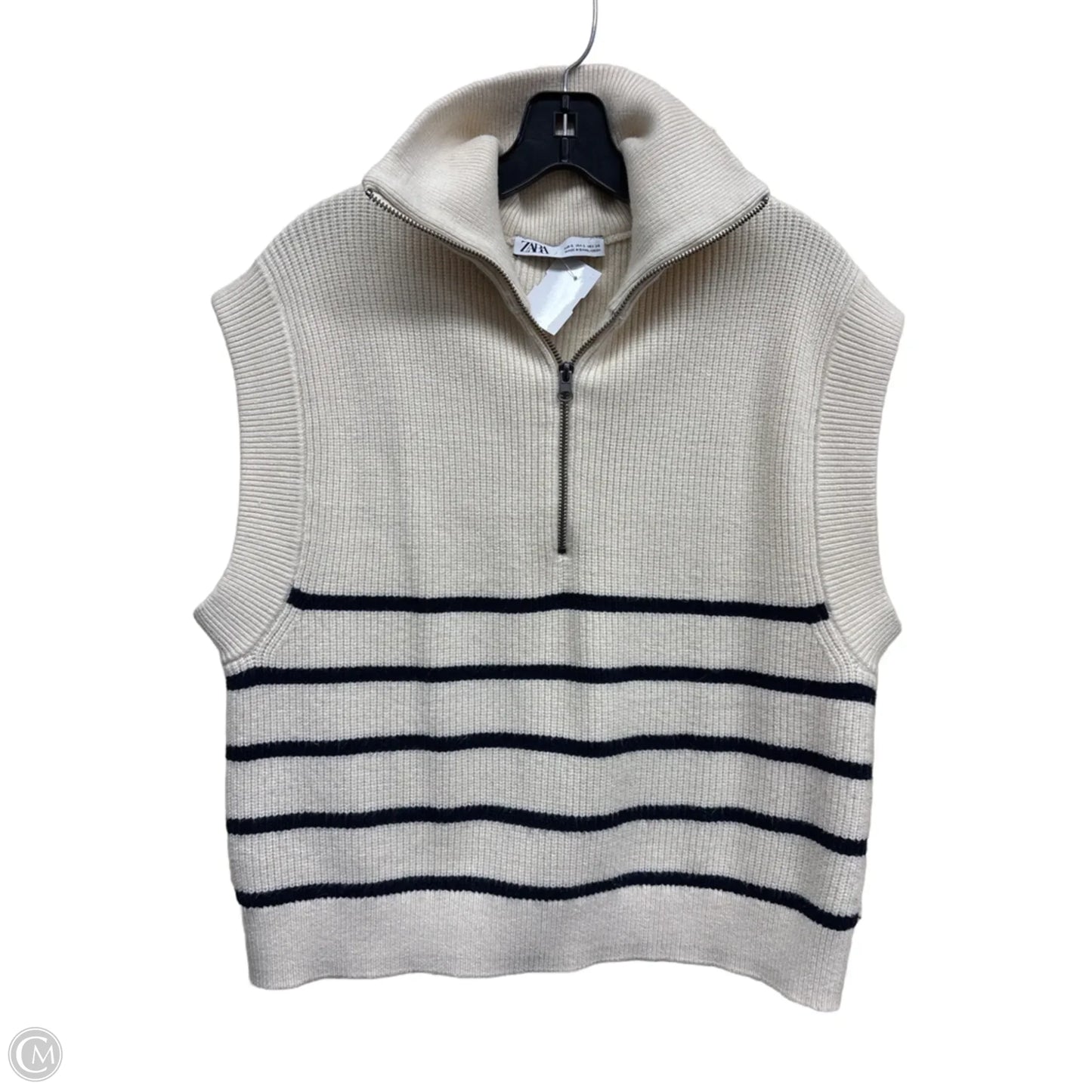 Vest Sweater By Zara In Cream, Size: S