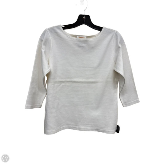 Top Long Sleeve By Talbots In White, Size: S
