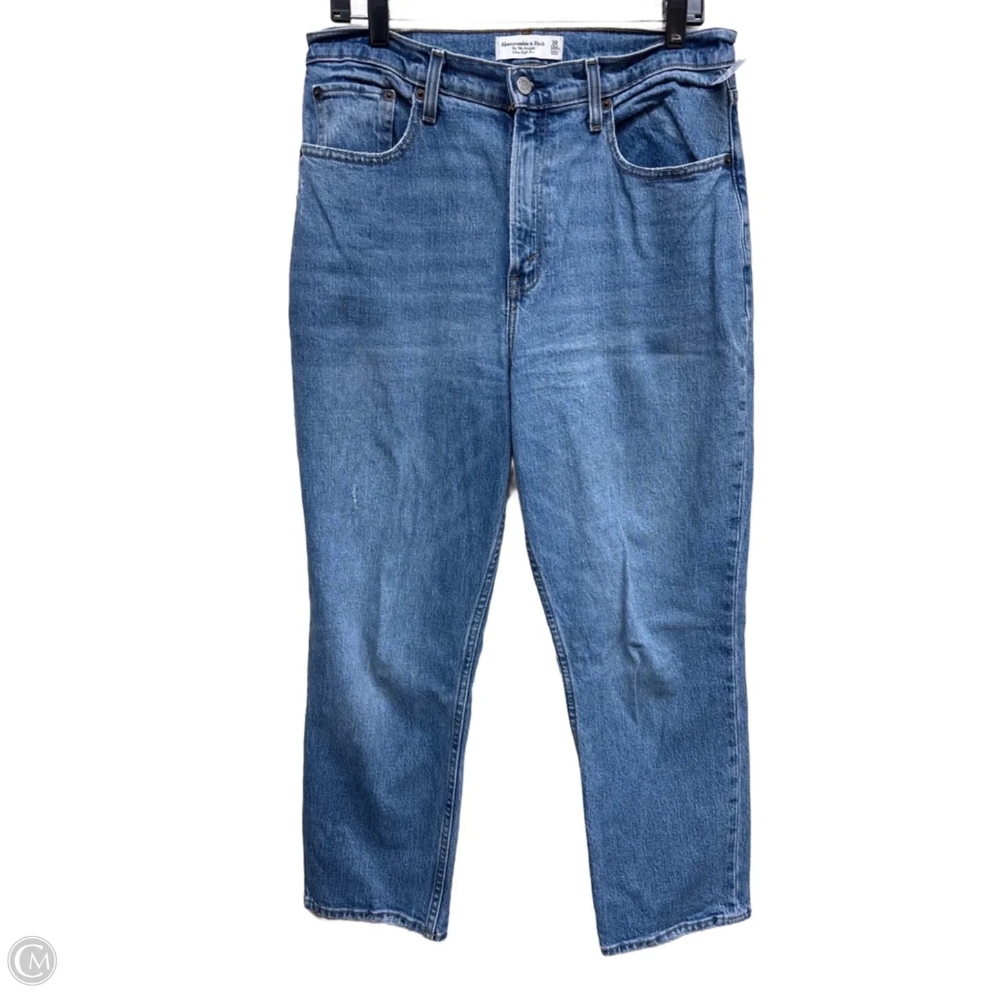 Jeans Straight By Abercrombie And Fitch In Blue Denim, Size: 10