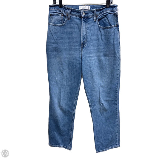 Jeans Straight By Abercrombie And Fitch In Blue Denim, Size: 10