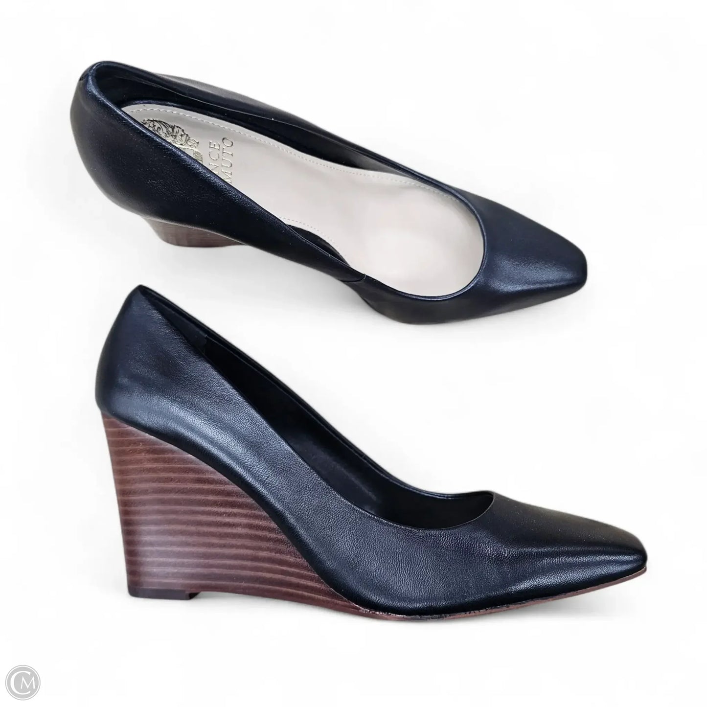 Shoes Heels Wedge By Vince Camuto In Black & Brown, Size: 8.5