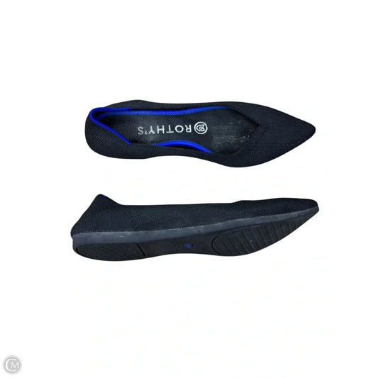 Shoes Flats By Rothys In Black & Blue, Size: 6.5