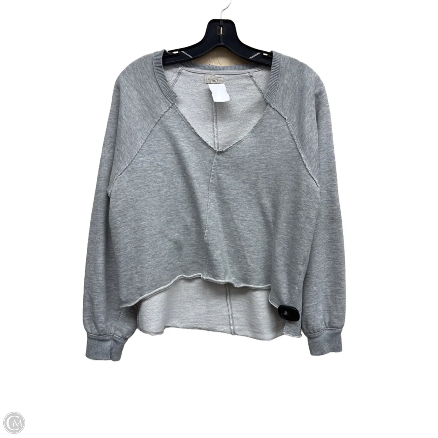Top Long Sleeve By Pilcro In Grey, Size: S