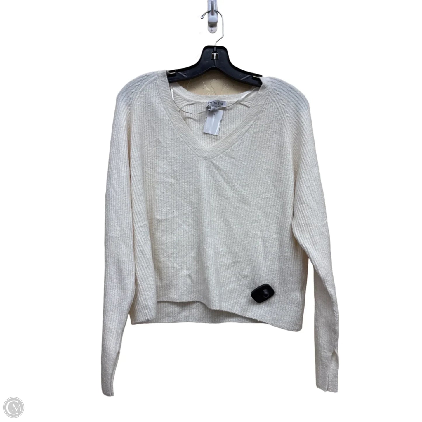 Top Long Sleeve By Athleta In Cream, Size: S