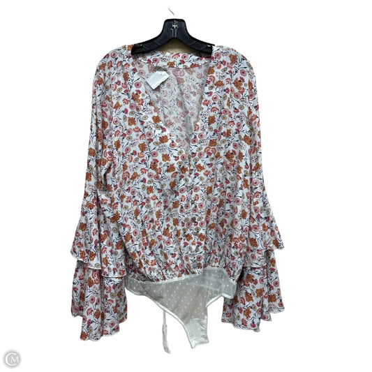 Bodysuit By Free People In Floral Print, Size: L