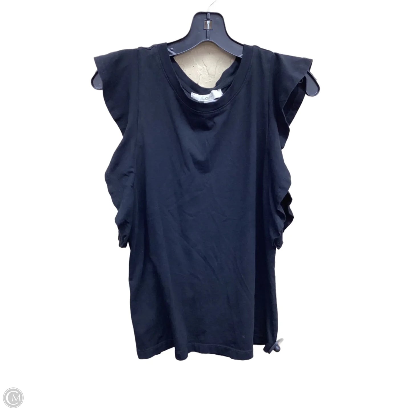 Top Sleeveless By Loft In Black, Size: M