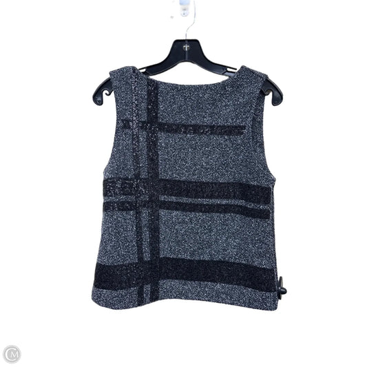 Top Sleeveless By Banana Republic In Black & Silver, Size: 2