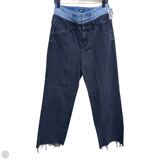 Jeans Straight By Express In Black Denim, Size: 8