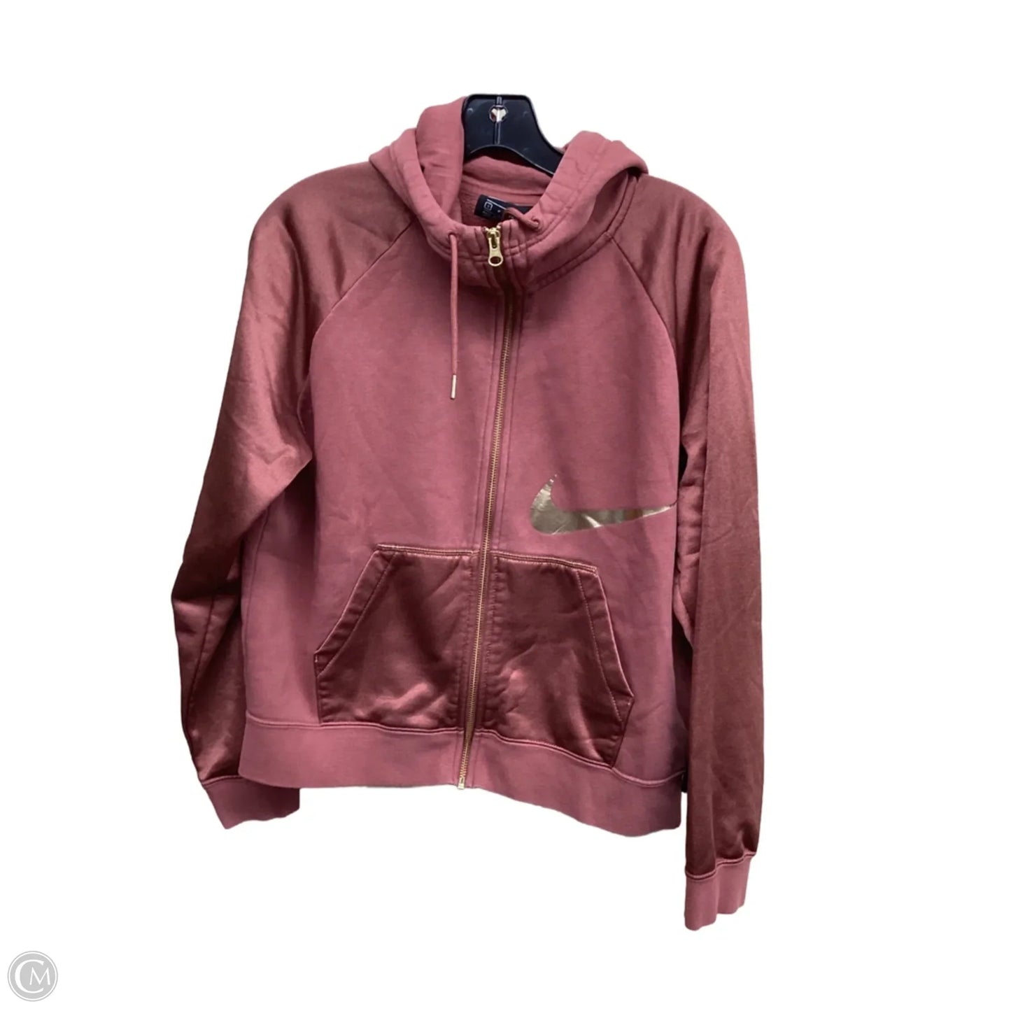 Athletic Jacket By Nike In Red, Size: S