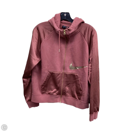 Athletic Jacket By Nike In Red, Size: S