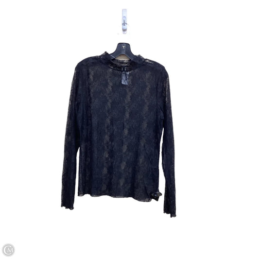 Top Long Sleeve By Anthropologie In Black, Size: L