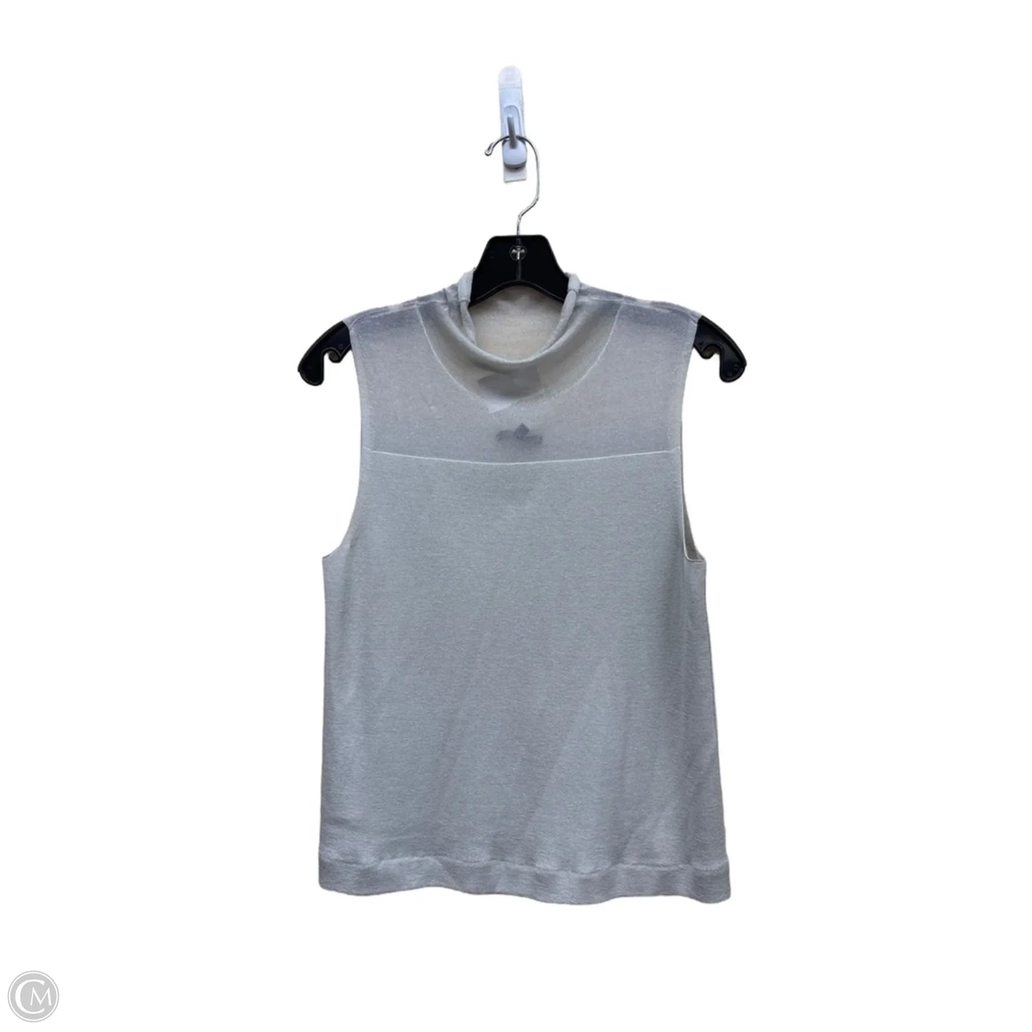 Top Sleeveless Designer By Lafayette 148 In Cream, Size: M