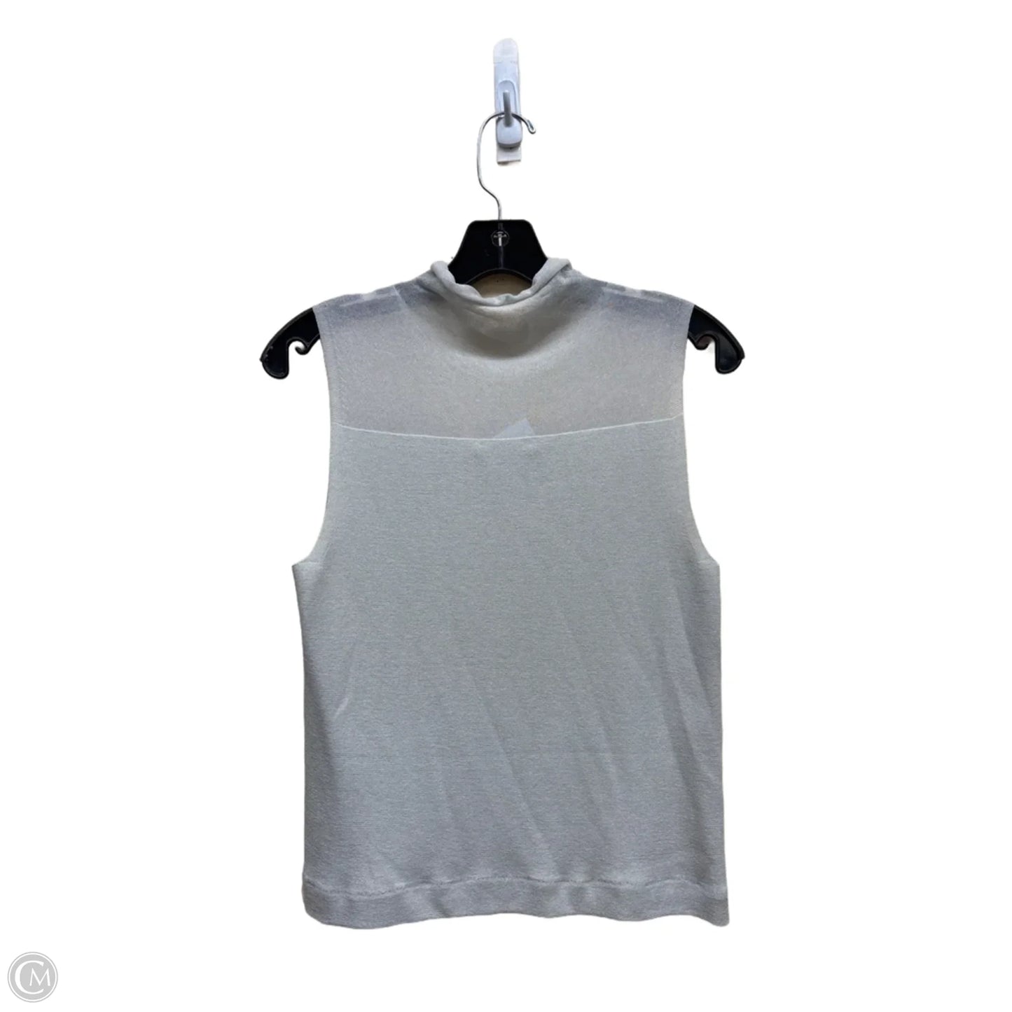 Top Sleeveless Designer By Lafayette 148 In Cream, Size: M