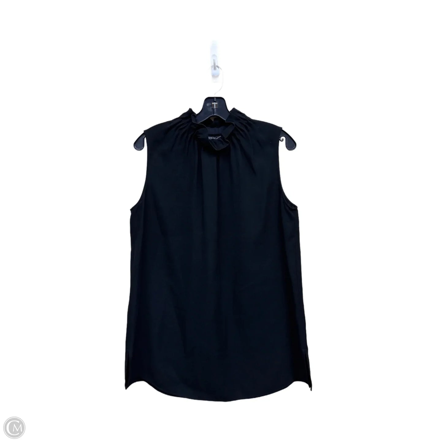 Top Sleeveless Designer By Lafayette 148 In Black, Size: M