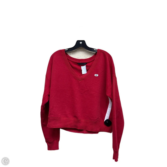 Athletic Sweatshirt Crewneck By Abercrombie And Fitch In Red, Size: M
