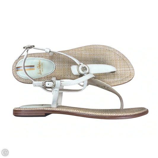 Sandals Flats By Sam Edelman In Tan & White, Size: 8.5