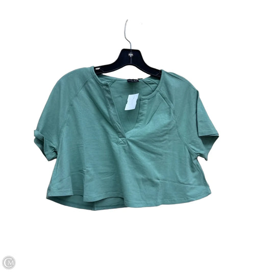 Athletic Top Short Sleeve By Mono B In Green, Size: M
