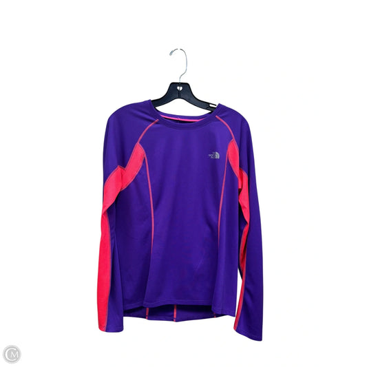 Athletic Top Long Sleeve Crewneck By The North Face In Purple, Size: L
