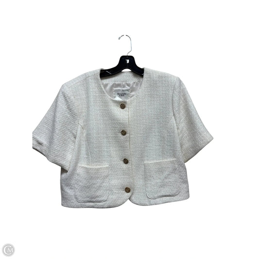 Top Short Sleeve By Abercrombie And Fitch In Cream & Green, Size: L