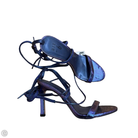 Sandals Heels Stiletto By Mix No 6 In Purple, Size: 9