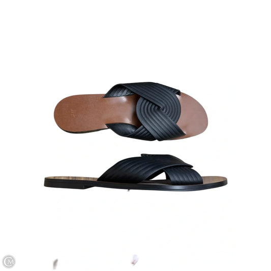 Sandals Flats By H&m In Black & Tan