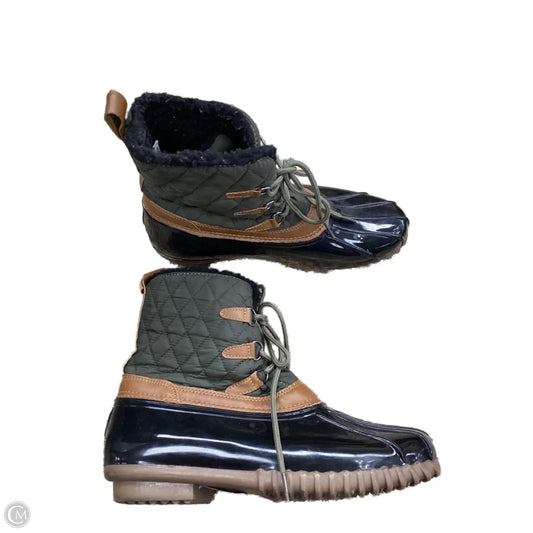 Boots Rain By Sporto In Black & Green, Size: 10