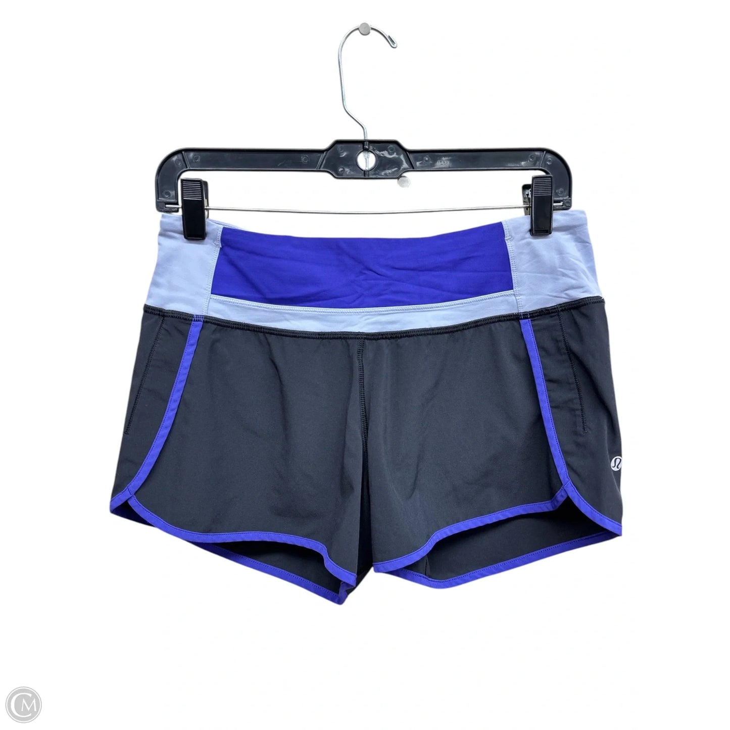 Athletic Shorts By Lululemon In Black & Purple, Size: 6