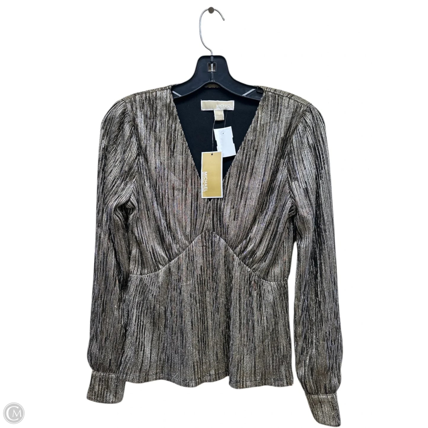Top Long Sleeve By Michael By Michael Kors In Gold, Size: S