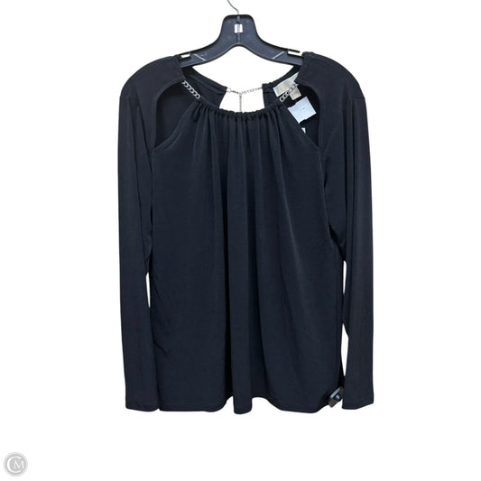 Top Long Sleeve By Michael By Michael Kors In Black, Size: Xl