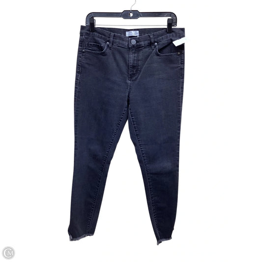 Jeans Skinny By Loft In Black Denim, Size: 10