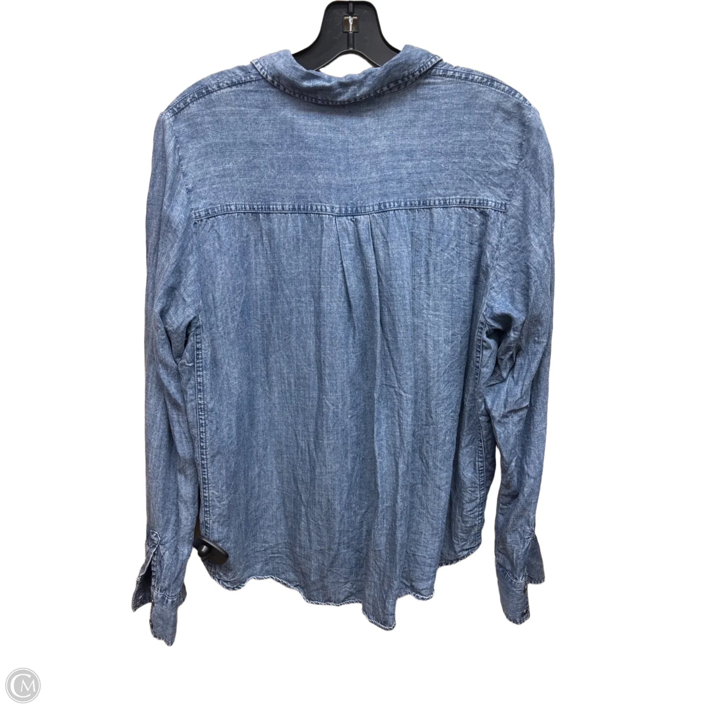 Top Long Sleeve By Splendid In Blue Denim, Size: M