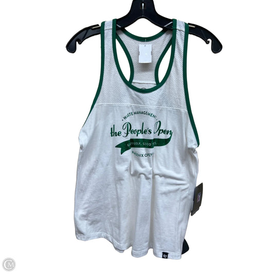 Athletic Tank Top By Clothes Mentor In Green & White, Size: M