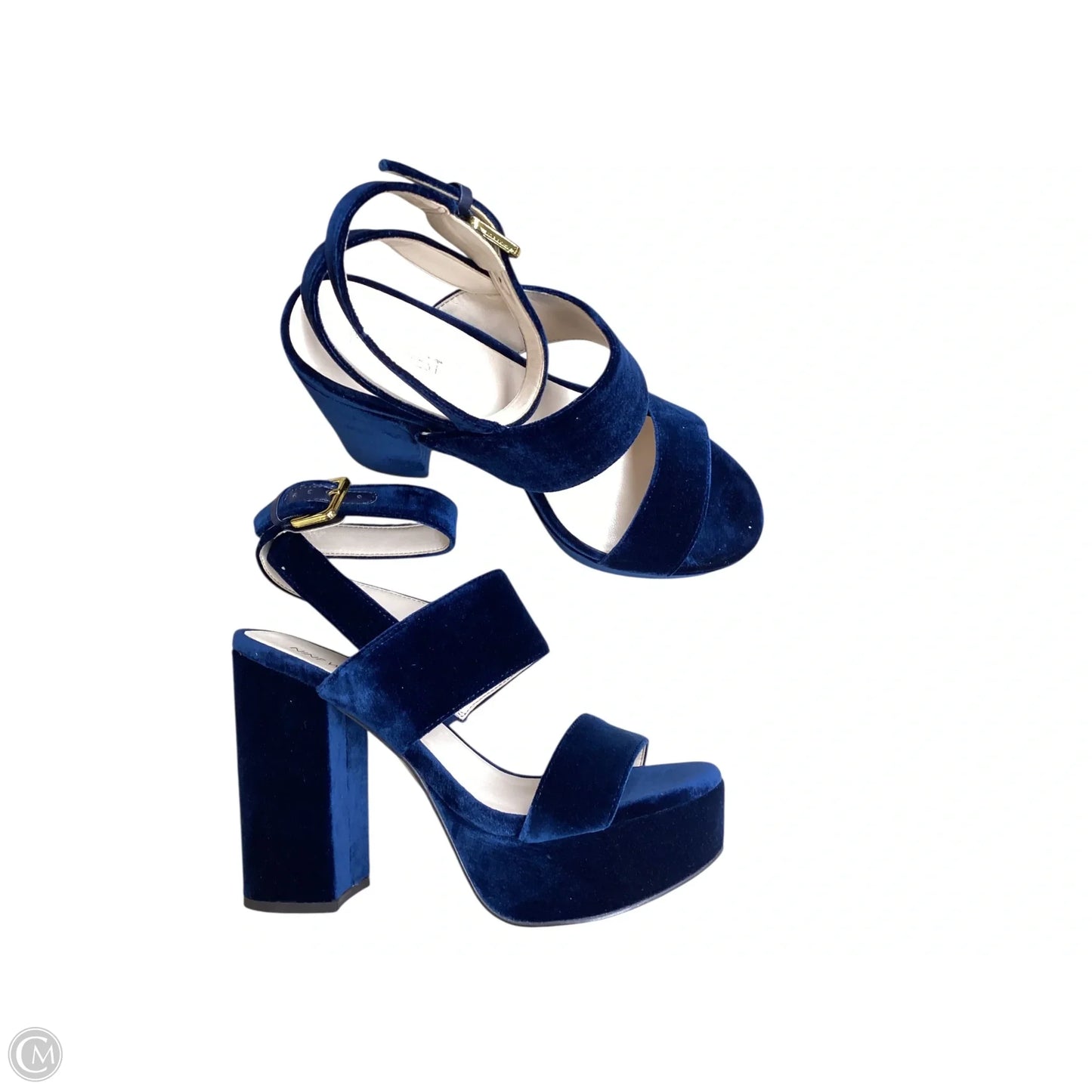 Shoes Heels Platform By Nine West In Blue, Size: 8