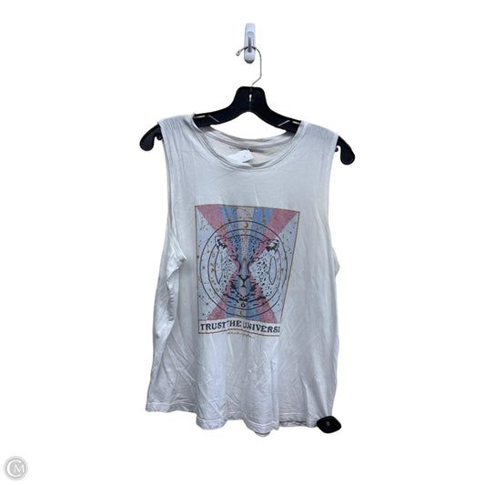 Top Sleeveless By Spiritual Gangster In White, Size: Xl