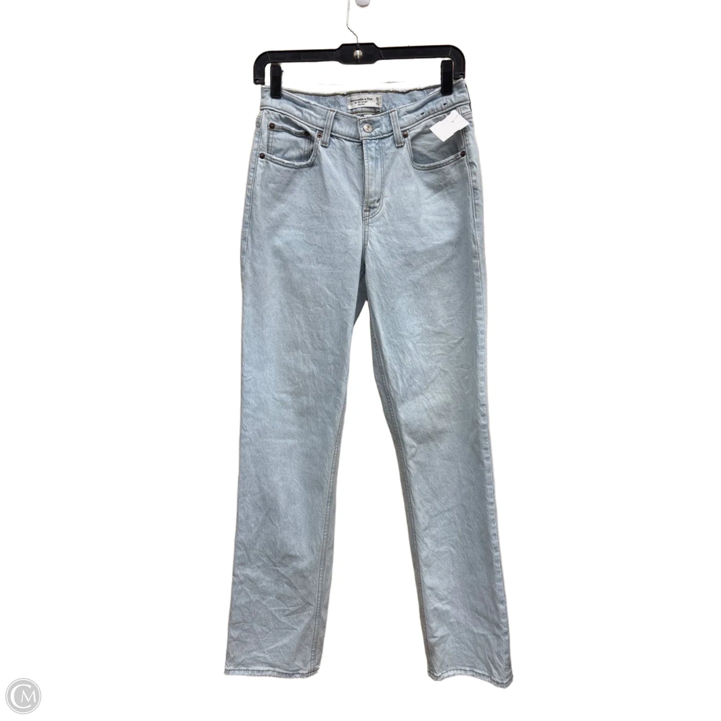 Jeans Straight By Abercrombie And Fitch In Blue Denim, Size: 2
