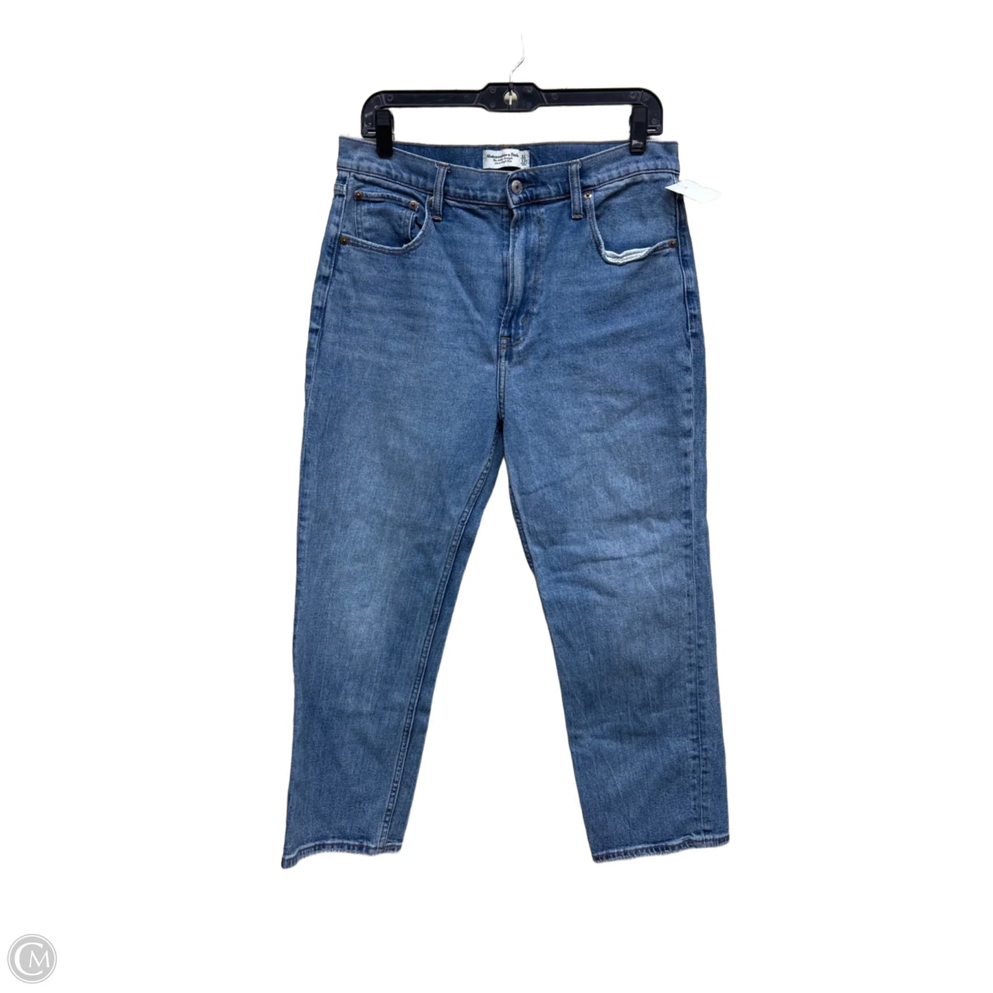 Jeans Straight By Abercrombie And Fitch In Blue Denim, Size: 12