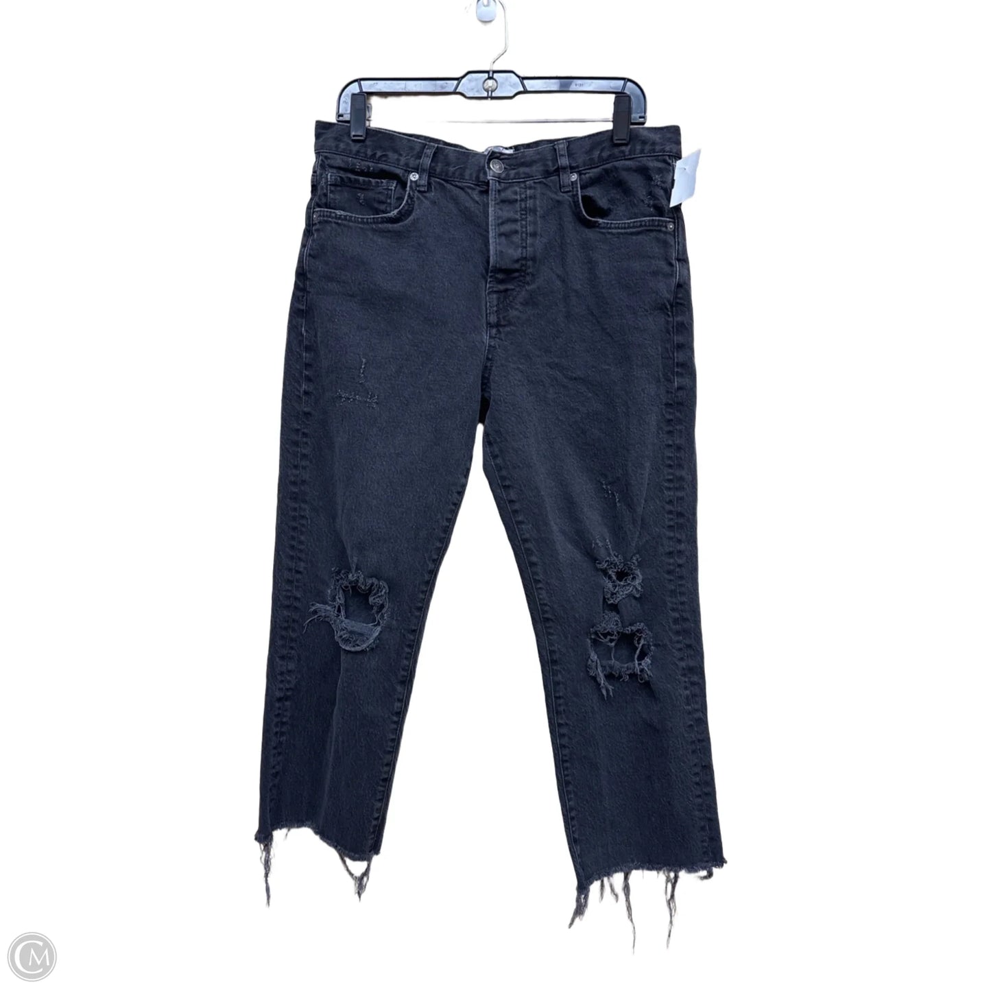 Jeans Cropped By We The Free In Black Denim, Size: 8